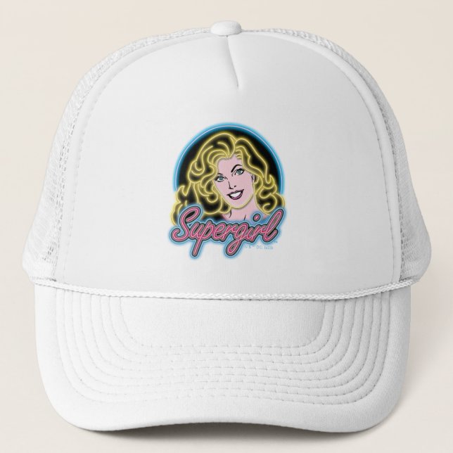 Casquette Graphique des lumières de Neon Retro Supergirl (Devant)