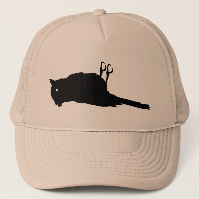 Casquette Graphique d'oiseau mort sur la route (Devant)