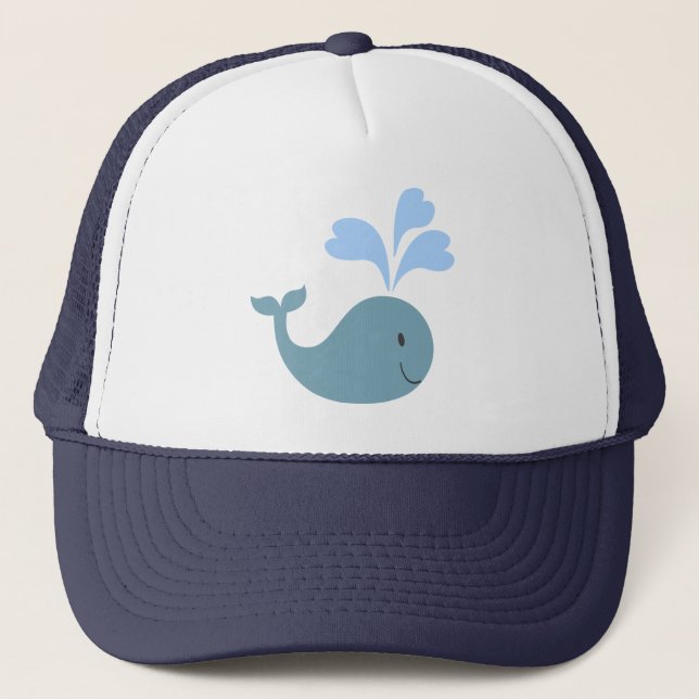 Casquette Graphique mignon de baleine bleue (Devant)