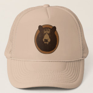 Casquette Graphique monté de tête d'ours d'empaillage