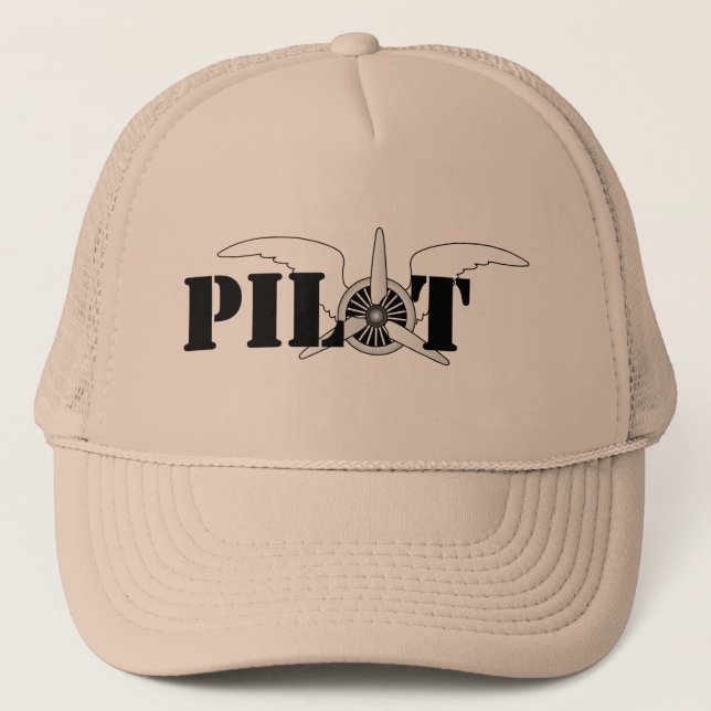 Casquette Graphique Moteur et ailes d'aéronef de pilote de l (Devant)
