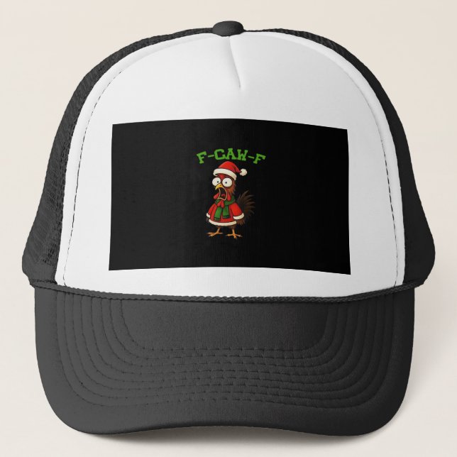 Casquette Graphique Rétro Classique de Poulet F-Caw-F (Devant)