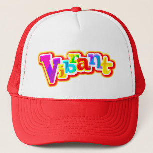 Casquette graphique vibre rouge et blanc