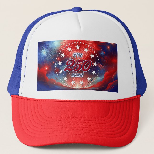 Casquette Graphiques Feux d'Artifice Nuages pour les 250 ans (Devant)