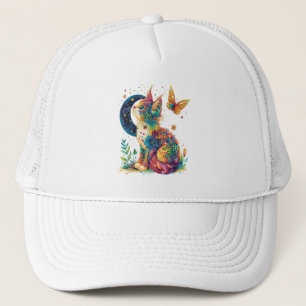 Casquette Graphisme De Chat Avec Un Mignon Visage Animal Kit