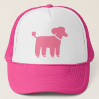 Graphisme de chien caniche rose