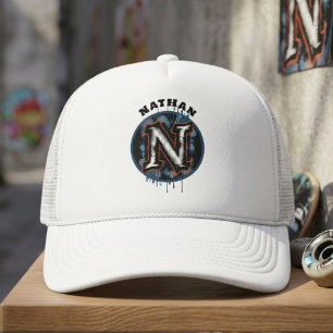 Casquette Graphisme de graffiti urbain monogramme personnali