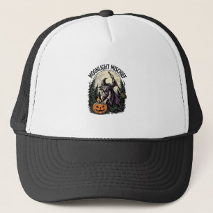 Casquette Graphisme de malice au clair de lune de sorcière d