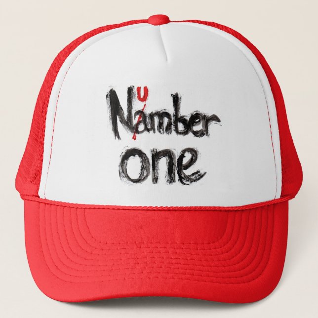 Casquette Graphisme de typographie "Numéro Un" moderne - Rét (Devant)