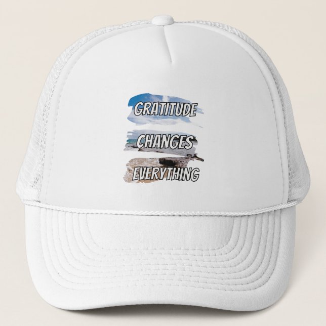 Casquette Gratitude change tout - qoute de motivation (Devant)