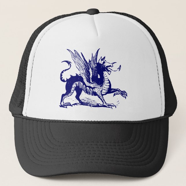 Casquette Gravure de dragon - Marine profonde (Devant)