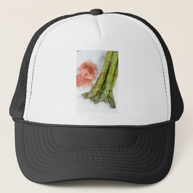 Casquette Green asparagus with ham and sauce (Devant)