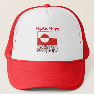 Casquette Greenland Flag Red Personalized 