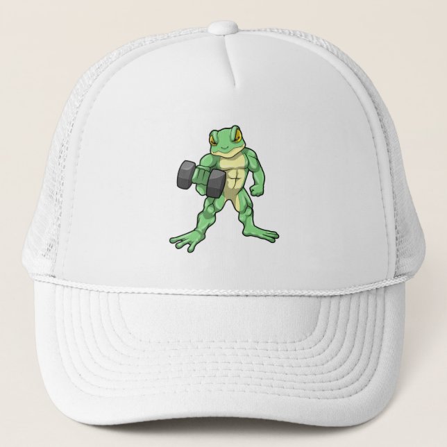 Casquette Grenouille à Bodybuilding avec Dumbbell (Devant)