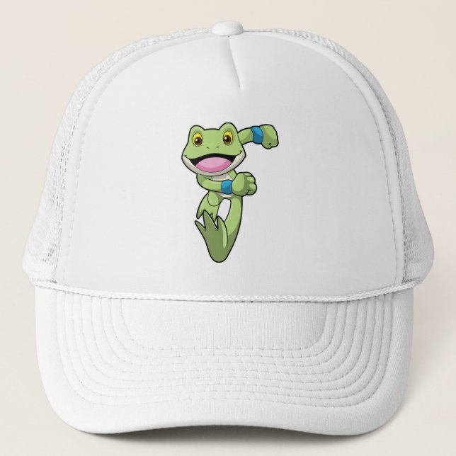 Casquette Grenouille à la course avec Sweatband (Devant)