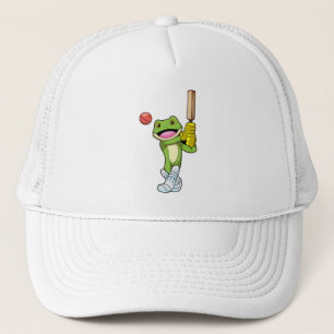 Casquette Grenouille au cricket avec chauve-souris de cricke