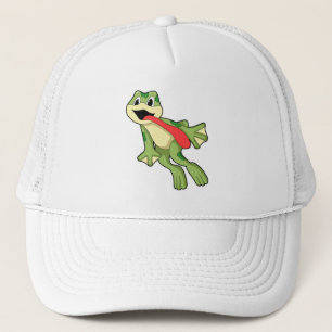 Casquette Grenouille avec la langue dehors