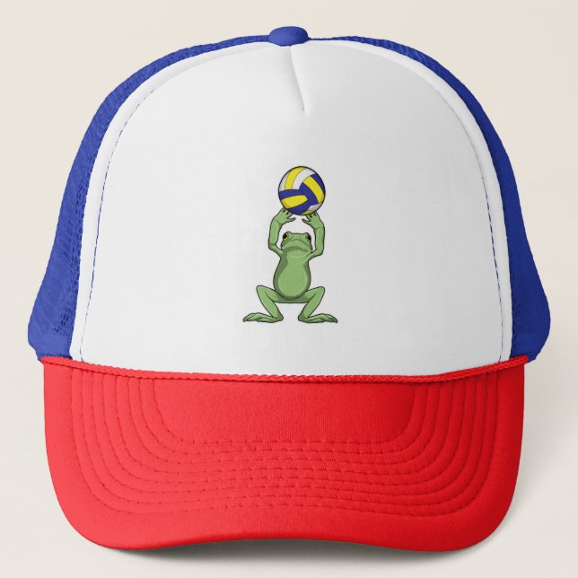 Casquette Grenouille avec volleyball (Devant)
