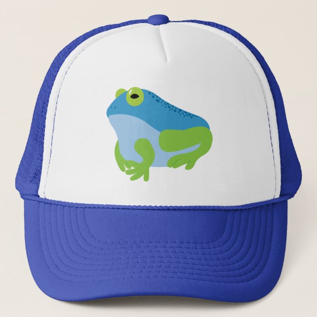 Casquette Grenouille bleue (Devant)