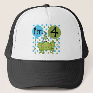 Casquette Grenouille bleue 4e anniversaire Tshirts et cadeau
