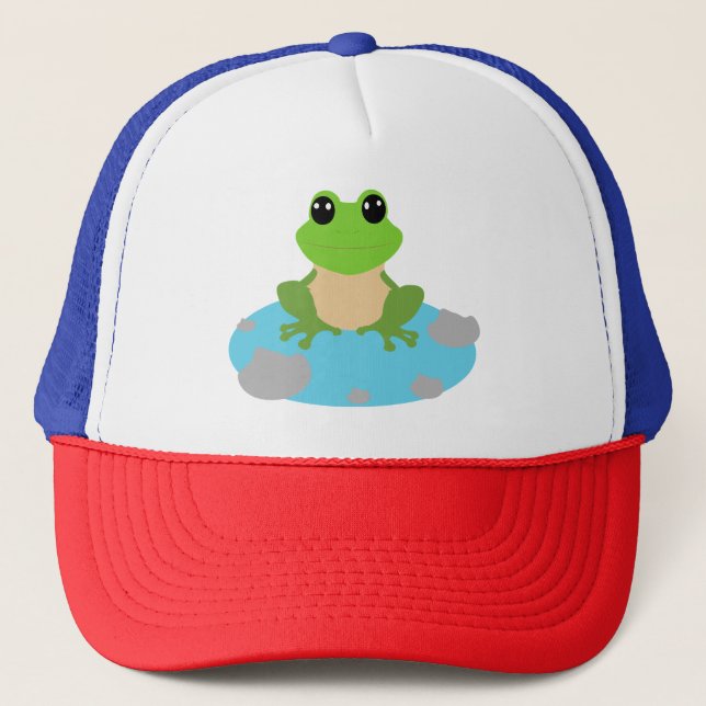 Casquette grenouille dans l'étang (Devant)