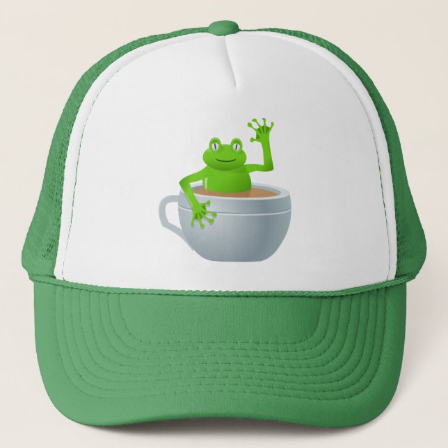 Casquette Grenouille dans un thé (Devant)