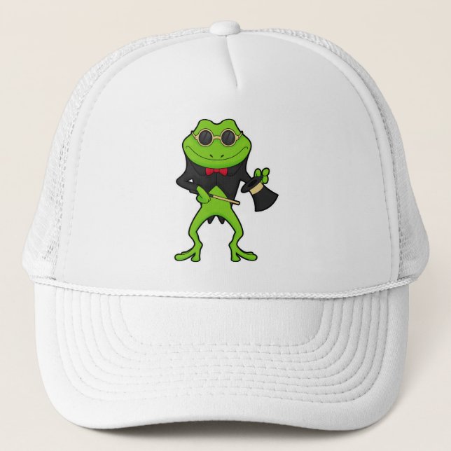 Casquette Grenouille en magicien avec baguette magique & Cas (Devant)