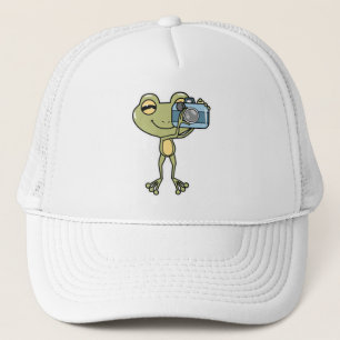 Casquette Grenouille en photographe avec caméra