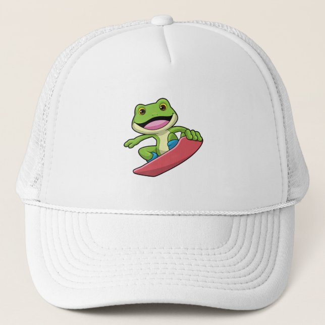 Casquette Grenouille en Snowboard avec Snowboard (Devant)