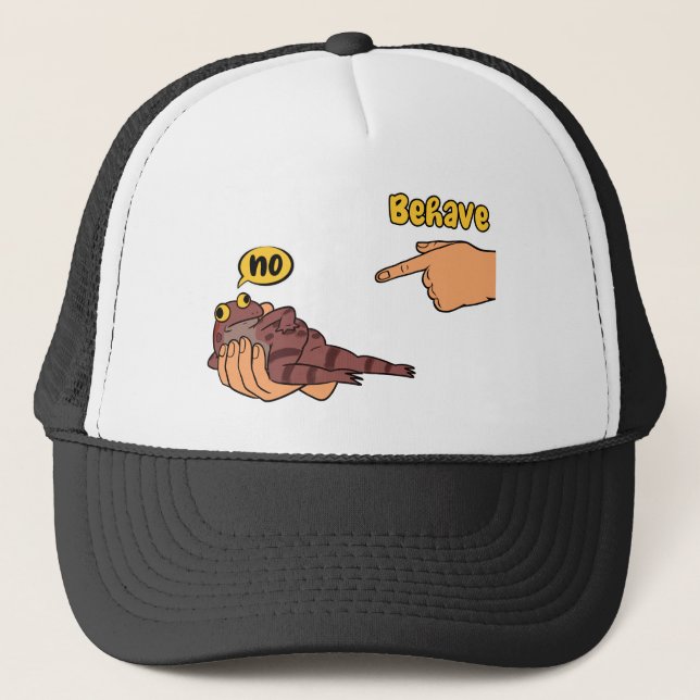 Casquette Grenouille malhonnête Mème de grenouille drôle Se  (Devant)