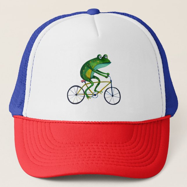 Casquette Grenouille Sur Vélo (Devant)