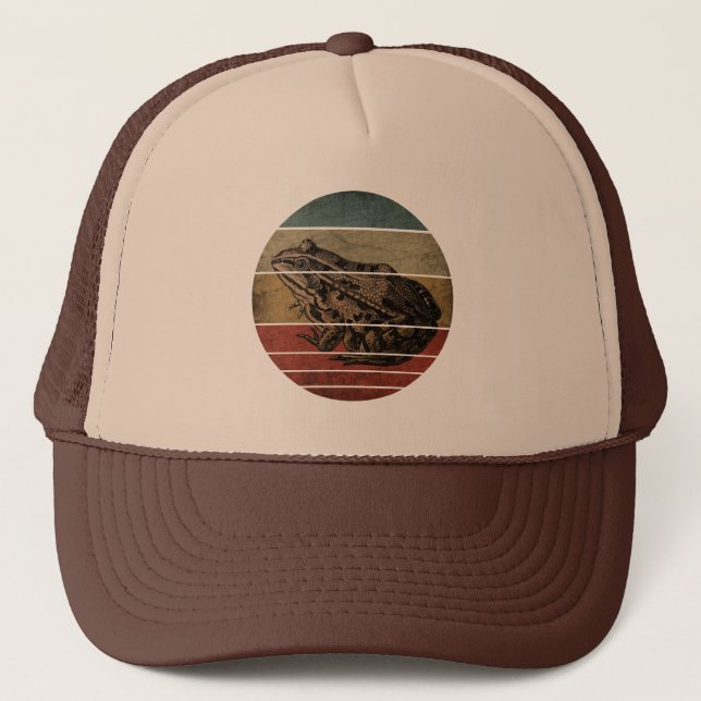CASQUETTE GRENOUILLE VINTAGE BRANCHÉE (Devant)