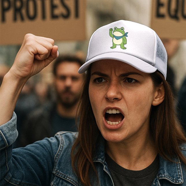 Casquette Grenouilles Contre le Fascisme Protestation de Gre (Créateur téléchargé)