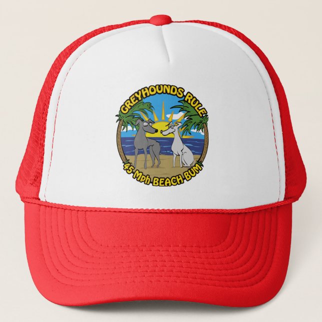 Casquette GREYHOUNDS RULE 45 Mph BEACH BUM (Devant)