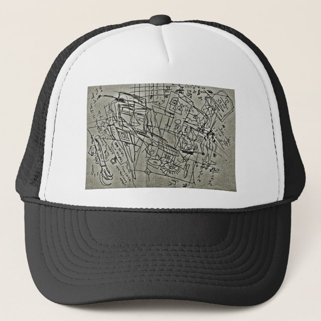 CASQUETTE GRIFFONNAGE MATHÉMATIQUE (Devant)