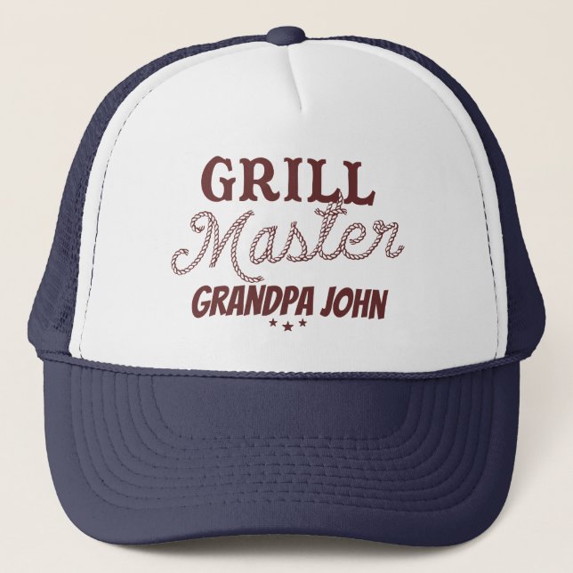 Casquette Grill Master Grandpa Fête des pères personnalisée  (Devant)