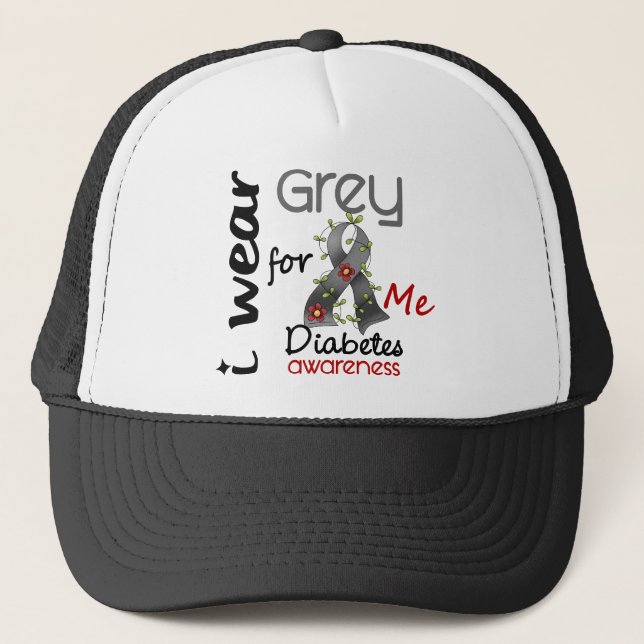 Casquette Gris d'usage du diabète I pour MOI 43 (Devant)
