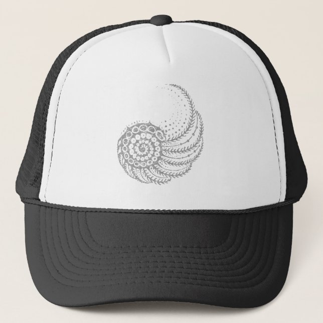 Casquette Gris en spirale organique (Devant)