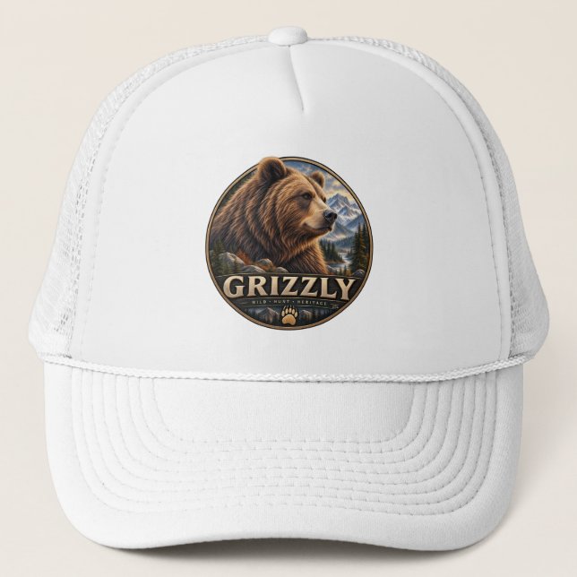 Casquette Grizzly – Amérique sauvage (Devant)