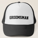 Casquette Groomsman<br><div class="desc">Le casquette idéal pour une soirée de baccalauréat ou un cadeau de toiletteur !</div>