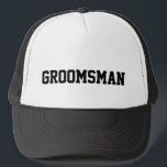 Casquette Groomsman<br><div class="desc">Le casquette idéal pour une soirée de baccalauréat ou un cadeau de toiletteur !</div>
