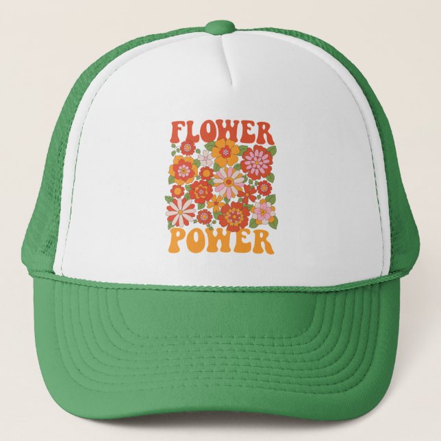 Casquette Groovy Flower Power Graphic (Devant)