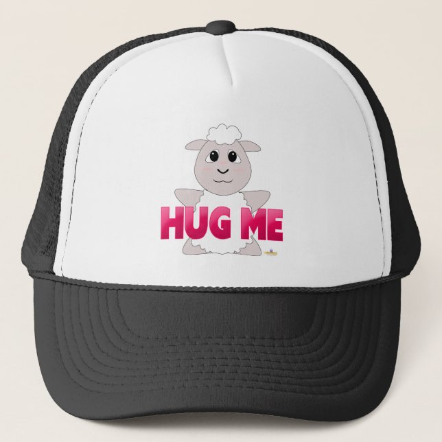 Casquette Gros mouton blanc rose Me serrer (Devant)