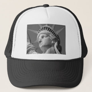 Casquette Gros plan noir et blanc Statue de la Liberté
