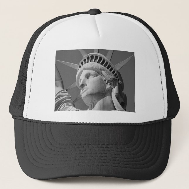 Casquette Gros plan noir et blanc Statue de la Liberté (Devant)