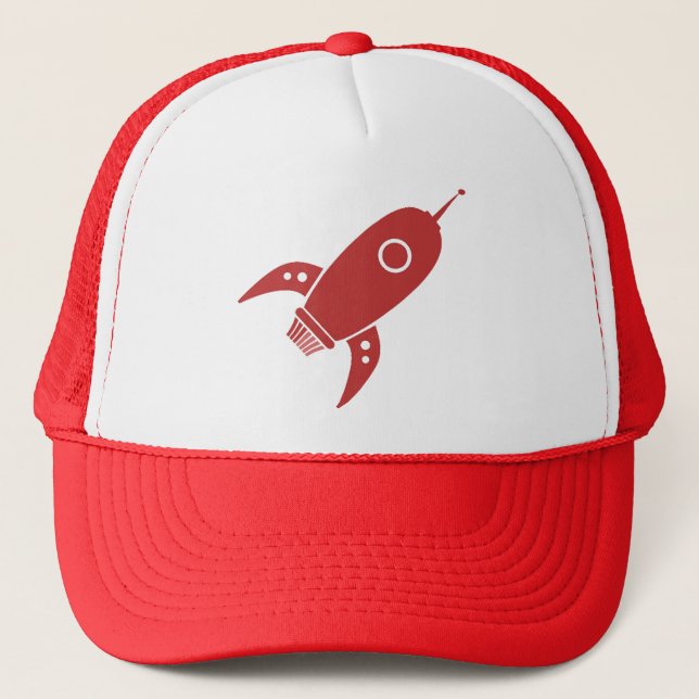 Casquette Gros rouge de bateau de rétrofusée (Devant)