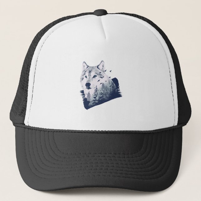 Casquette Grosse Forêt Bleue Wolf (Devant)
