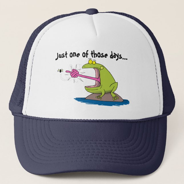 Casquette Grosse grenouille verte drôle avec dessin animé (Devant)