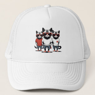 Casquette Groupe de chats cool