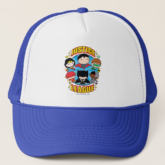 Casquette Groupe de la Ligue de la justice de Chibi (Devant)